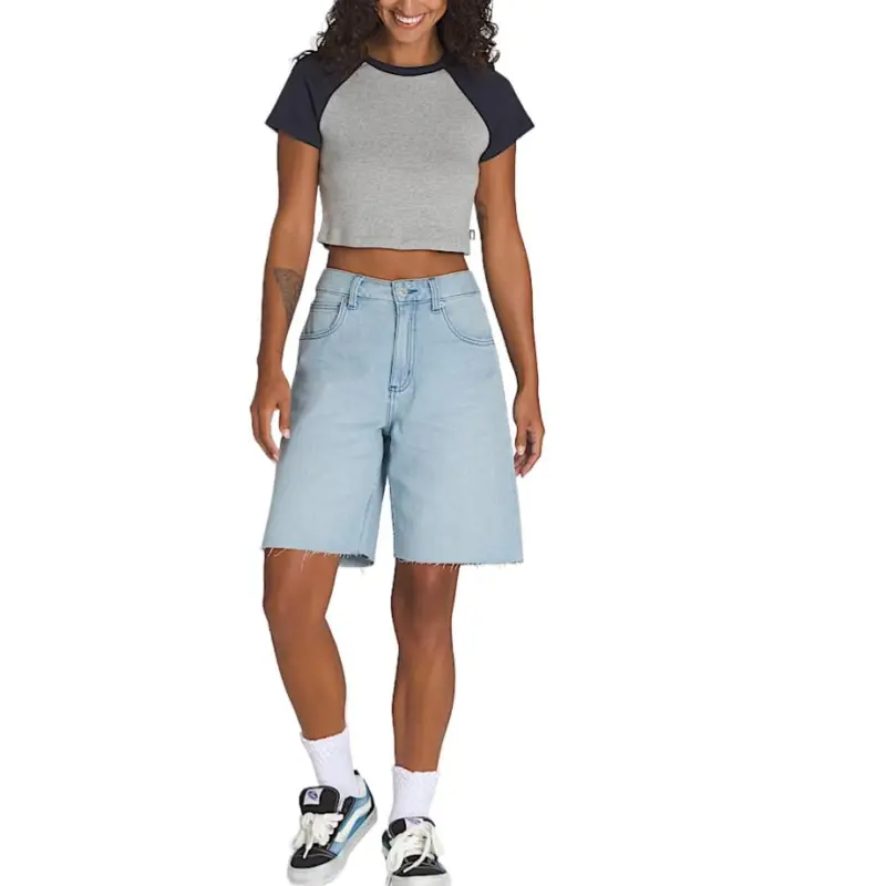 Vans Sirelle Cut Off 9'' Jorts Denim Shorts Women's Light Blue-2