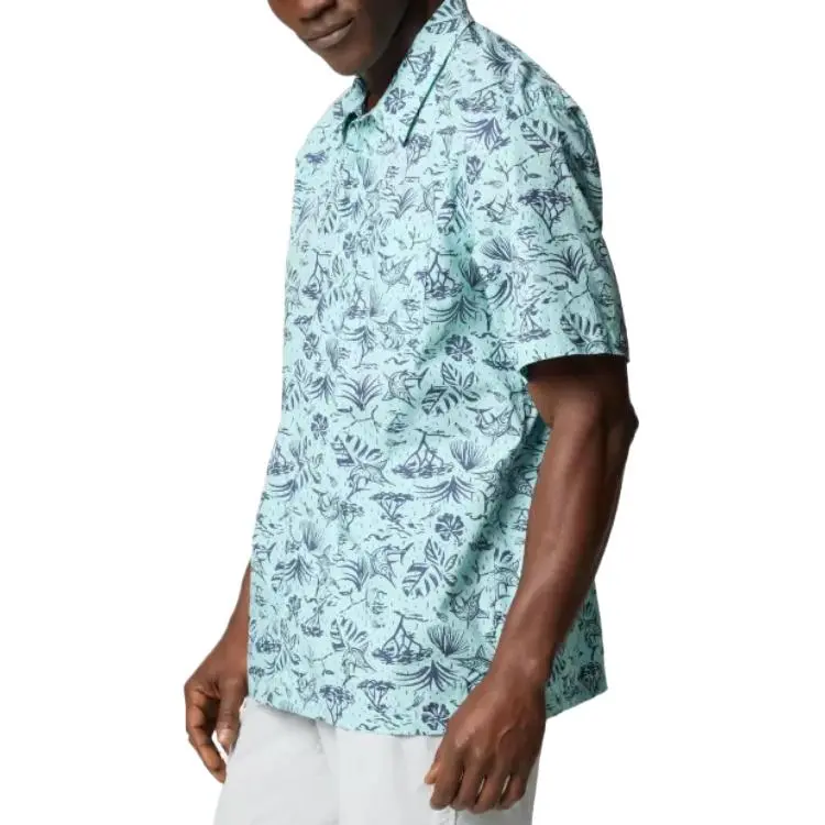 Columbia PFG Trollers Best Shirt Men's Light Blue-0