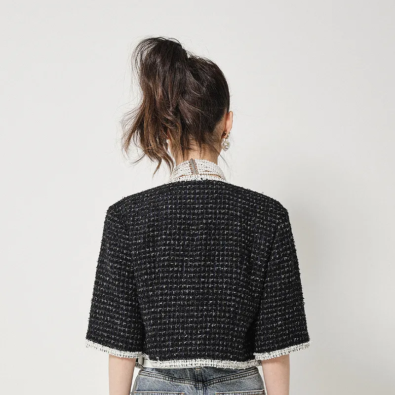 D'zzit Cropped Coat Women's Dark Blue-2