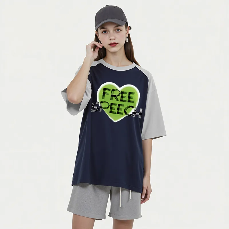 FAIRWHALE Drop Shoulder Sleeve T Shirt Women's-11