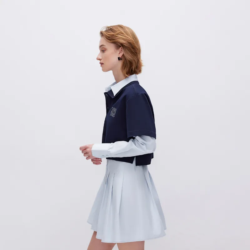 ONLY Long-Sleeved Dresses Women's Nine Masters Blue-4