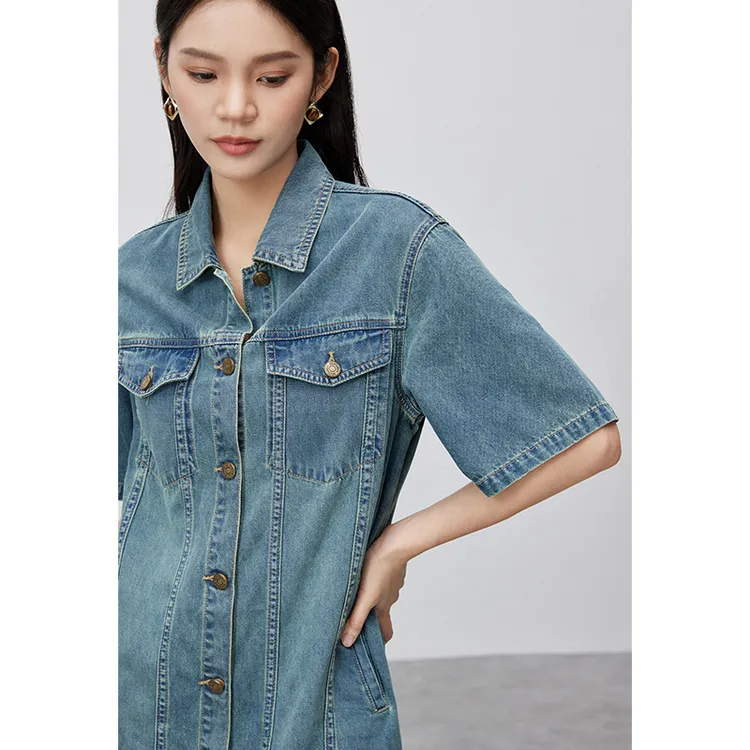 SENTUBILA Short Sleeved Dresses Women's Morocco Blue-4