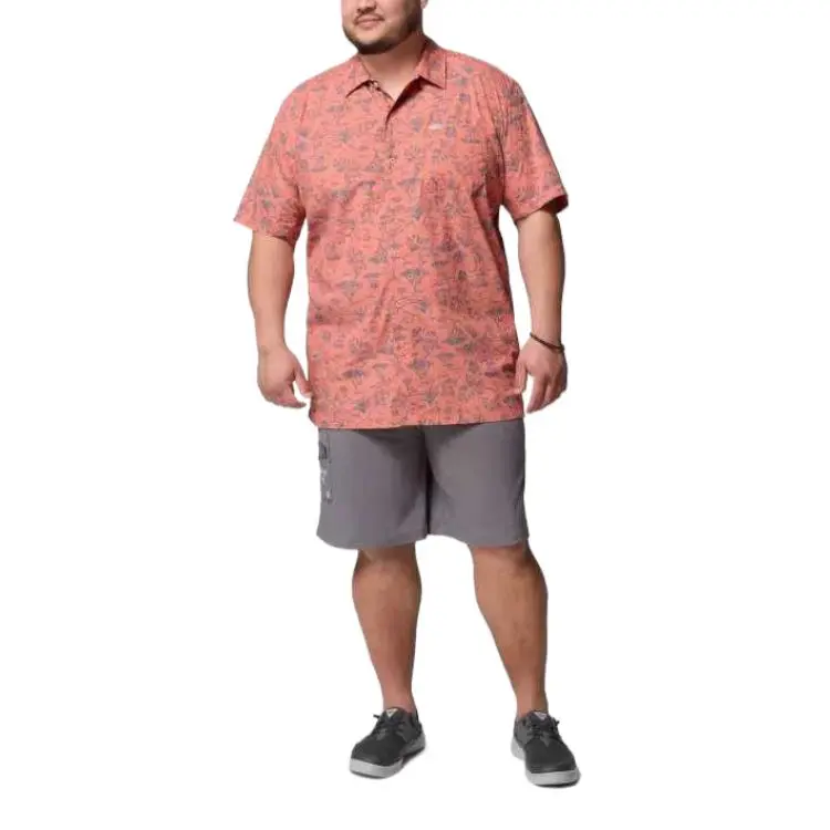 Columbia PFG Trollers Best Shirt Men's Orange Red-3