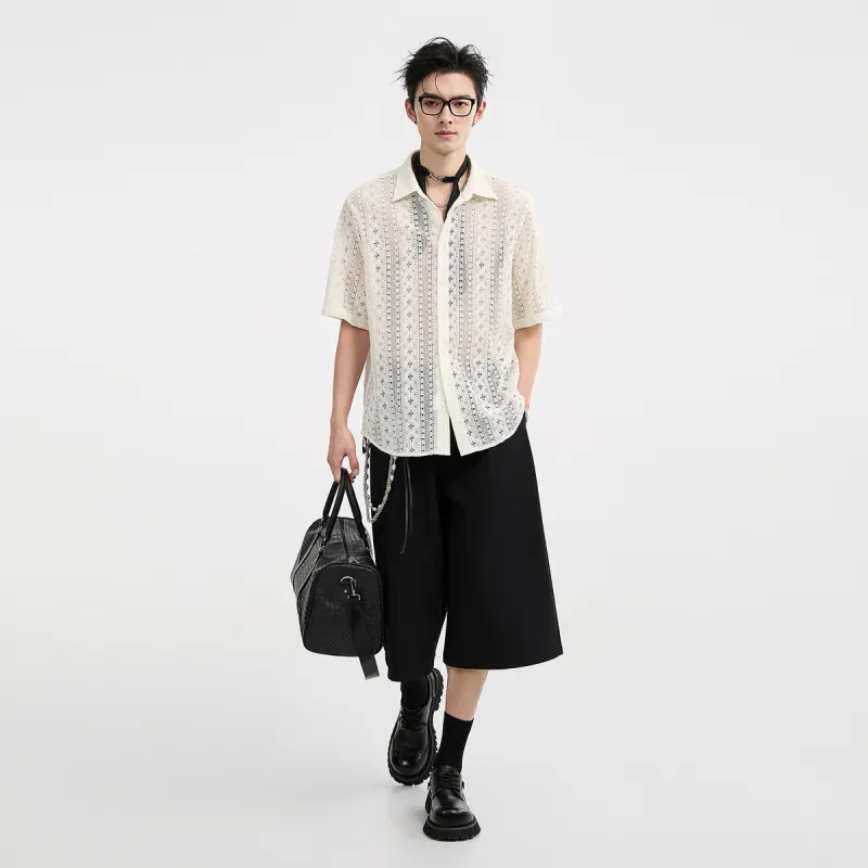 EARL JOEL Shirts Men Transparent Yellow-6
