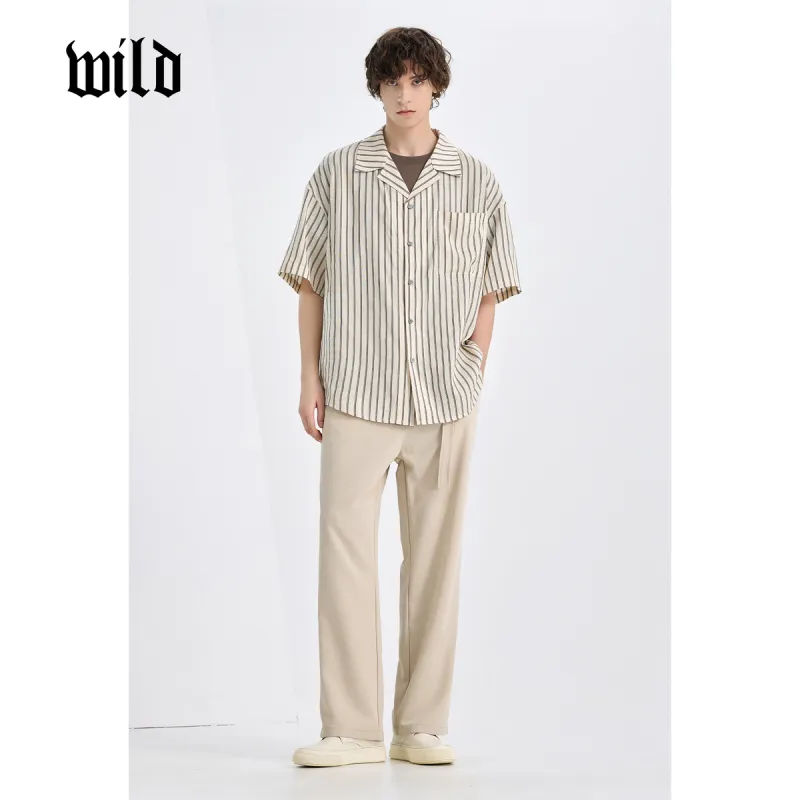 WILD LEADER Suit Trousers Men Khaki[XKW5138Y64M]-4