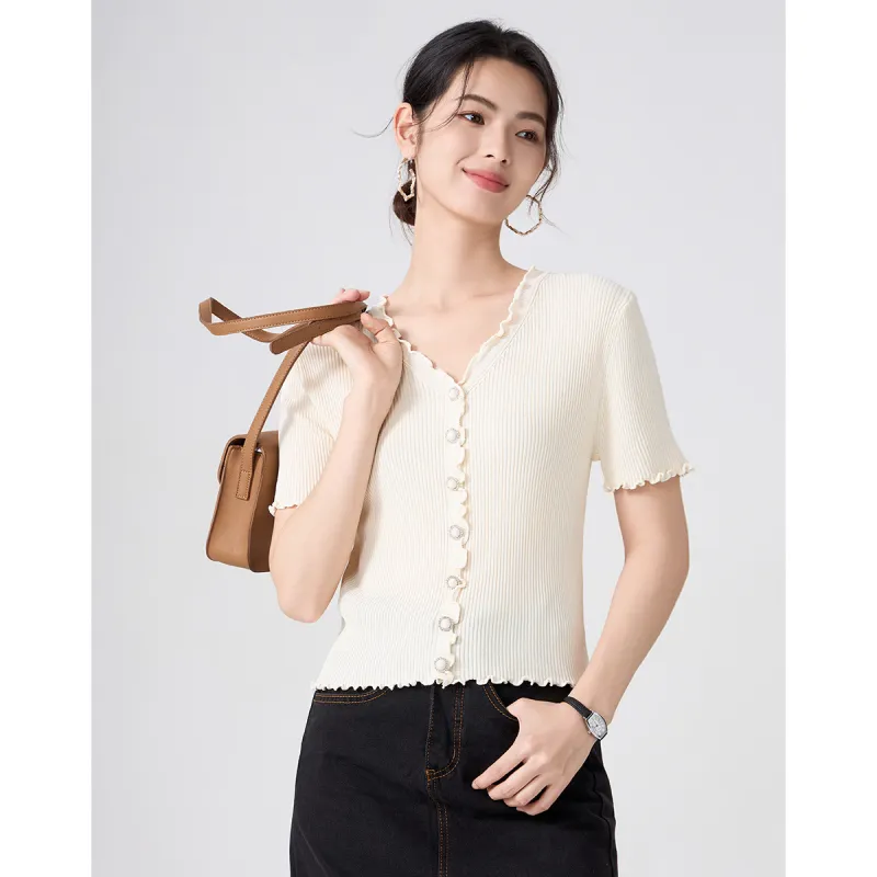 Love Elaine Regular T Shirt Women's Apricot-2