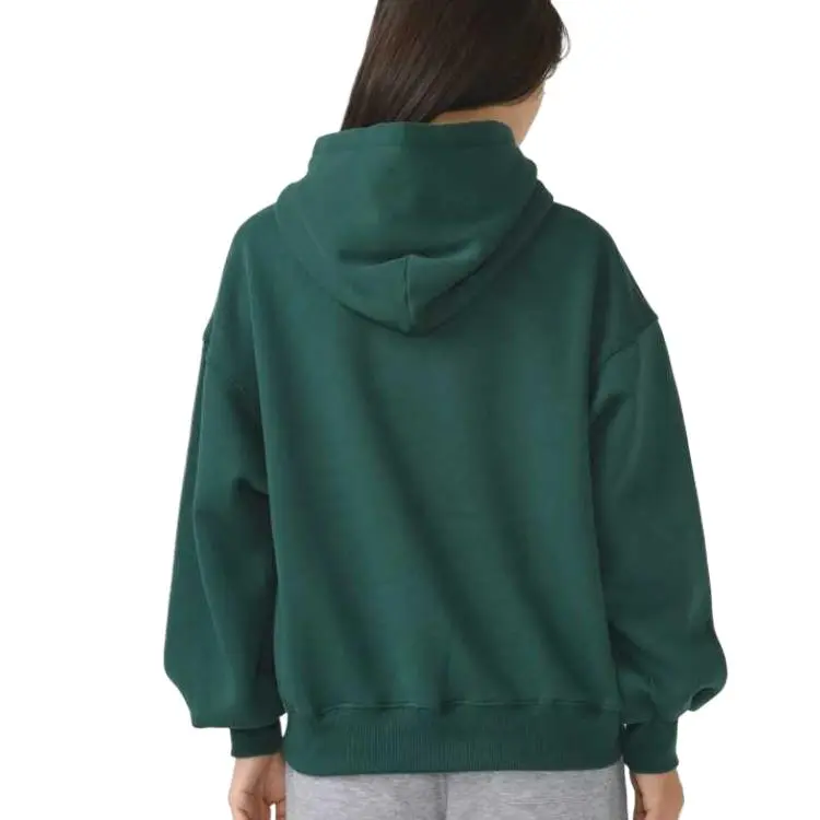Converse CHENILLE SWEAT HOODIE Sweatshirt Women's Dark Green-3