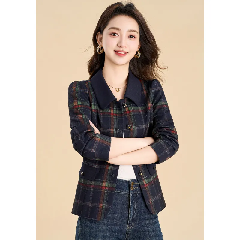 Mylan Cropped Coat Women's Blue-2