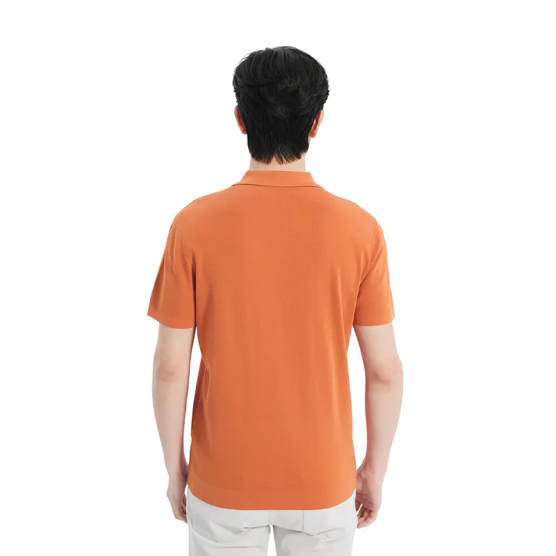 LESS IS MORE Polo Shirts Men Warm Orange-1