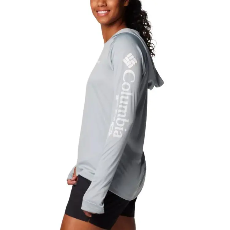 Columbia PFG Tidal Tee Raglan Sleeve T-Shirt Women's Fragmented Blue-2