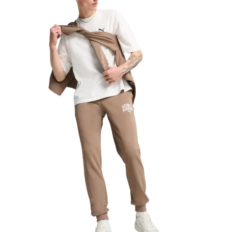 PUMA Knitted Sweatpants Men's Khaki-4