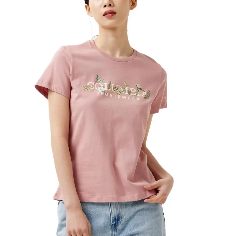 Columbia Regular T Shirt Women's Pink-3