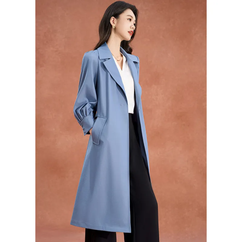 Mylan Trench Coats Women's Blue-4
