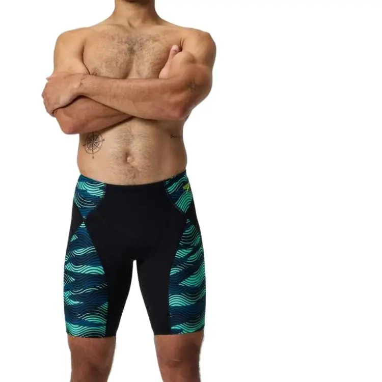 Speedo Endurance+MaxCompression Swimming Shorts Men's Black/Blue Green-4