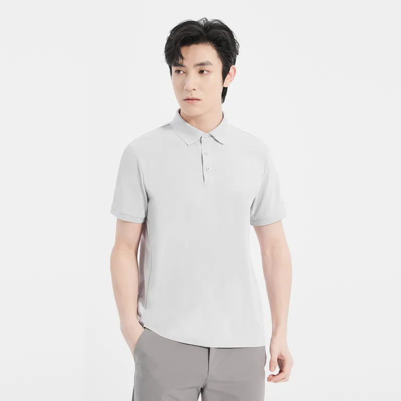 LESS IS MORE Polo Shirt Men's Light Gray-2
