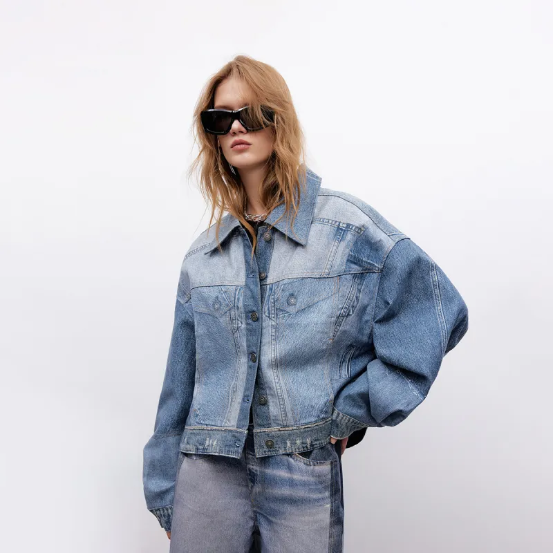 ONLY Denim Jacket Women's Vintage Blue-5