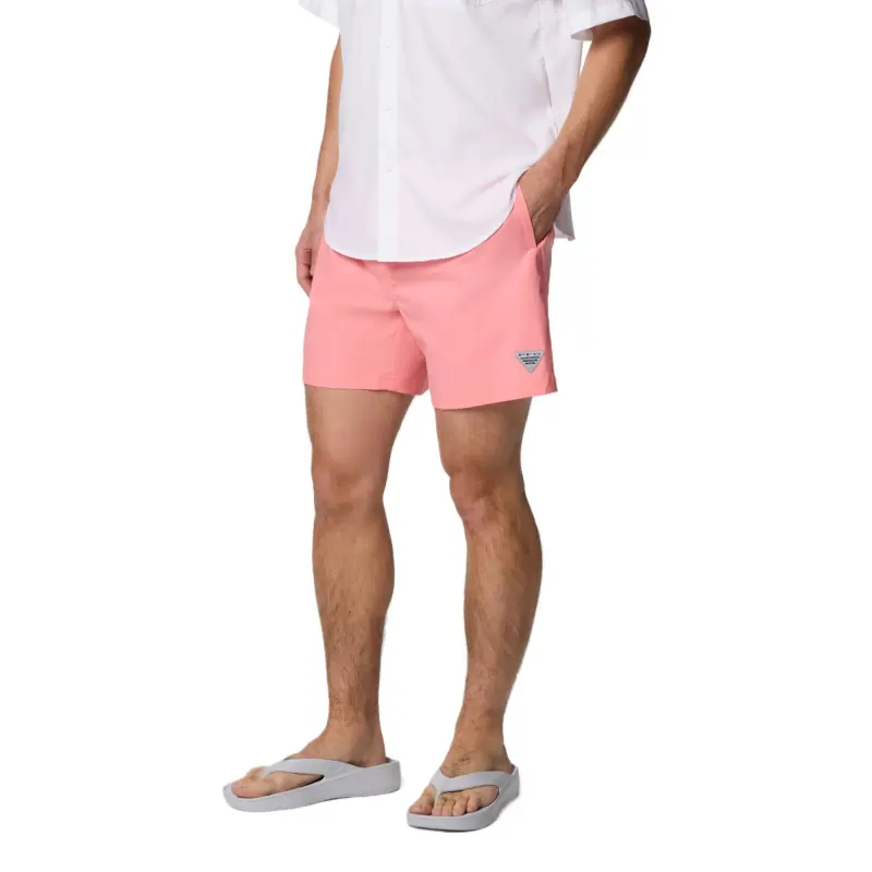 Columbia PFG Rambler Casual Shorts Men's Ice Cream Pink-2