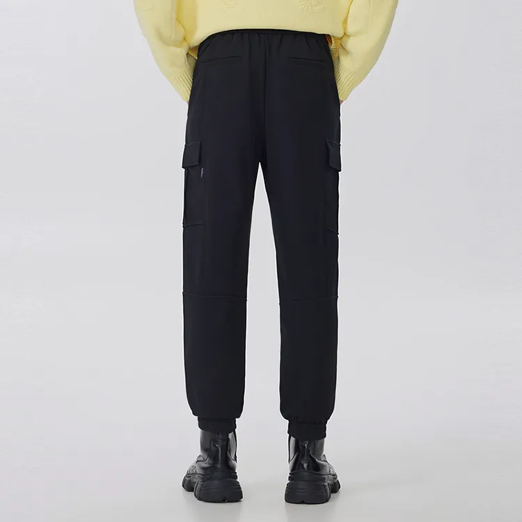 Cabbeen Knitted Sweatpants Men's Coal Black 01-4