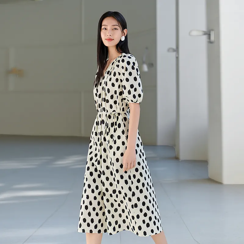 JZ. ANNAKRO Short Sleeved Dresses Women's Floral Raw White-4