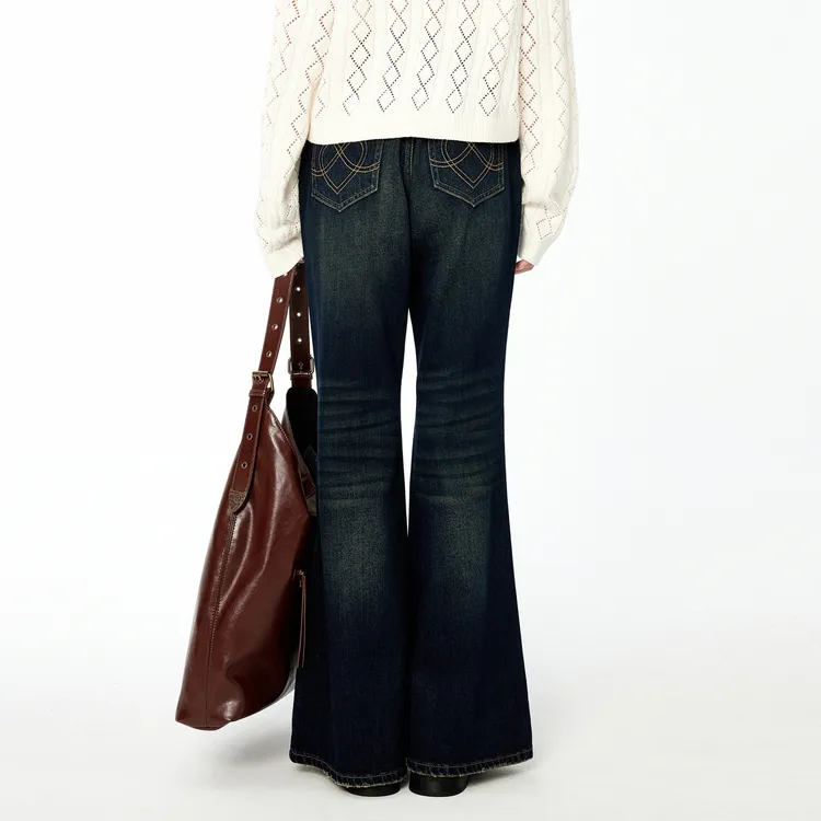 LEDIN Jeans Women's Dark Denim Blue-4