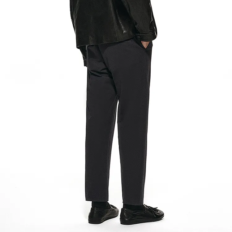 CROQUIS Black Thread Casual Pants Men's Jet Black-3