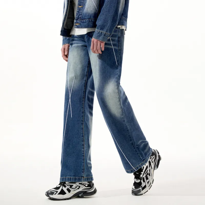 FORHUG Jeans Unisex Washed Blue-5
