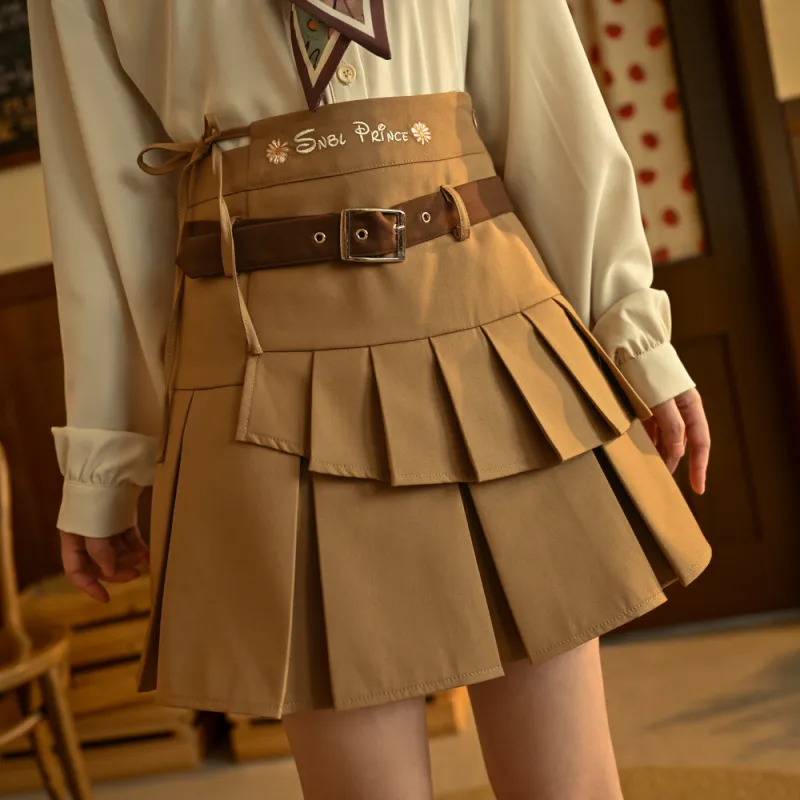 Snbl Casual Short Skirts Women's Brown-3