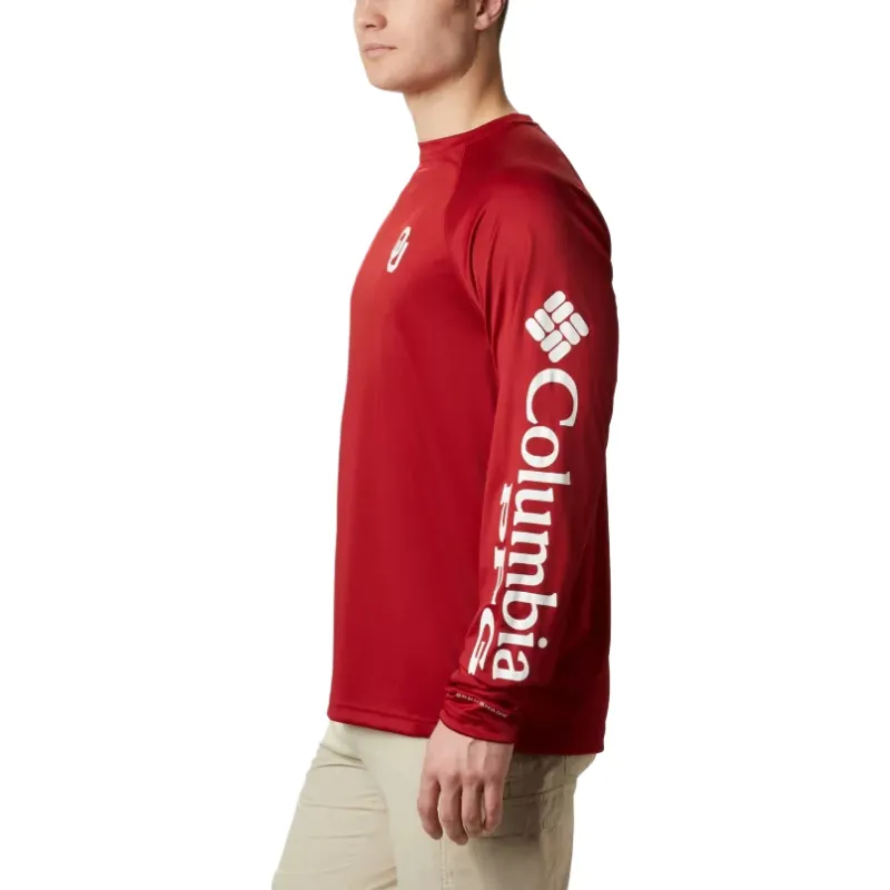 Columbia Collegiate PFGPFG Terminal Tackle T Shirt Men's Red Velvet White-2