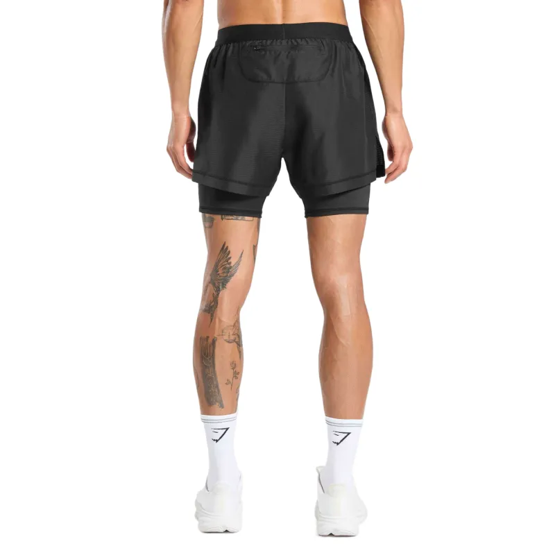 GYMSHARK Running 2 In 1 Shorts Sports Shorts Men's-1