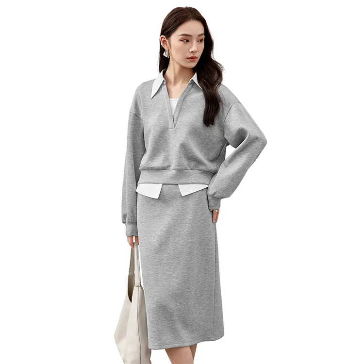 SENTUBILA Casual Suit Women's Gray-3