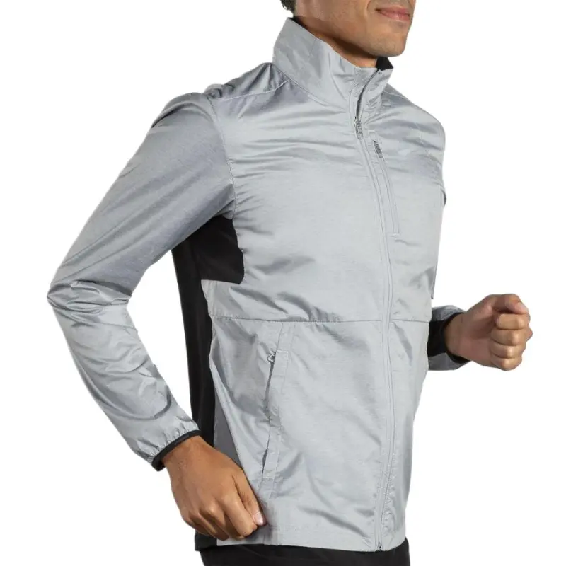 Brooks Jacket Men's Silver Gray/Black-2