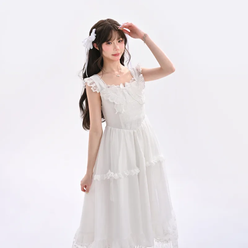 SNBL Slip Dresses Women's White-7