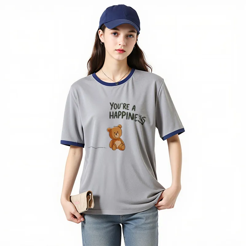 FAIRWHALE Drop Shoulder Sleeve T Shirt Women's-26