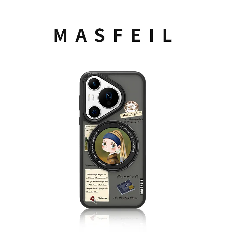 Marsfield Acrylic Material Skin Touch 360 Rotating Pivot Phone Cases Compatibility Huawei P70/60/50 PRO-1