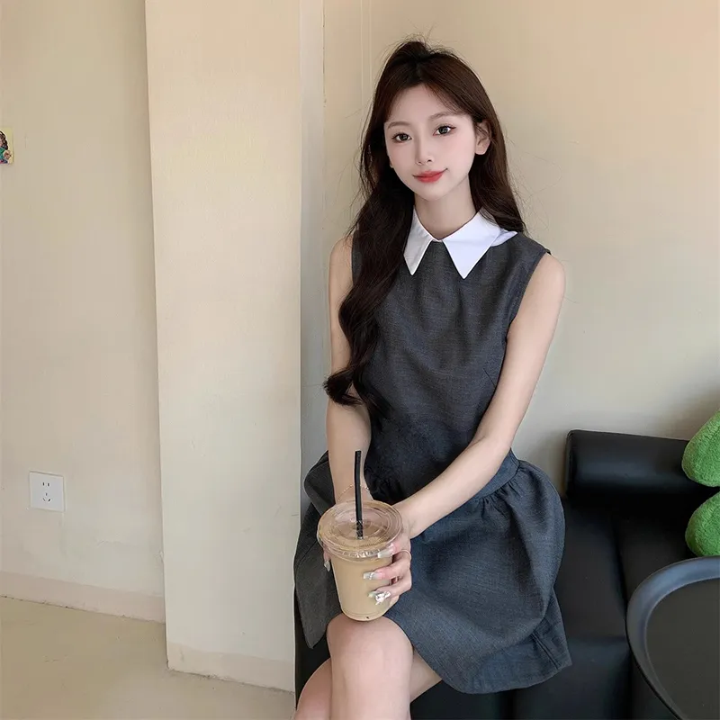 MTHE Sleeveless Dress Women's Gray-4