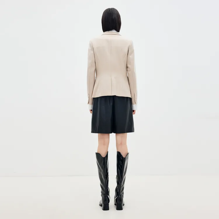 SHUIYUNJIAN Business Suit Women's Beige Apricot-5