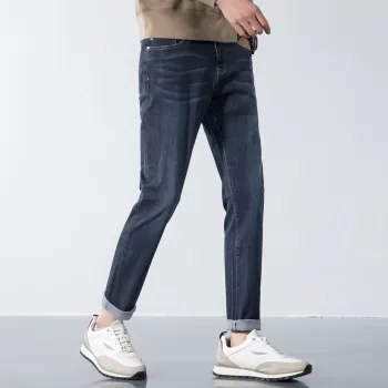 Red bean Jeans Men B5 Navy Blue