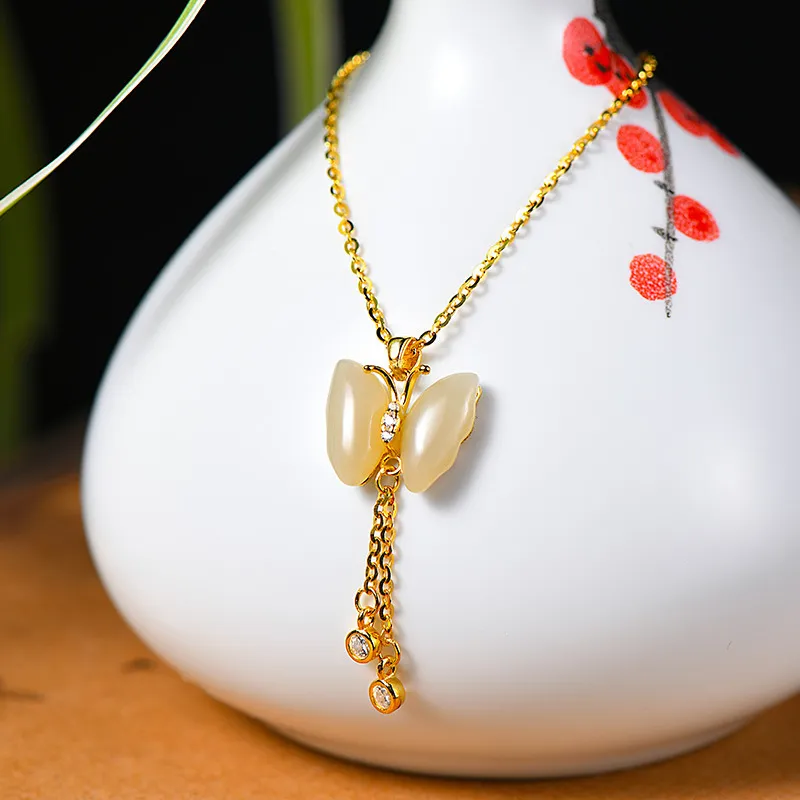 Royal Heaven's Choice Hetian Jade Pale Greenish-White Jade Unisex-2