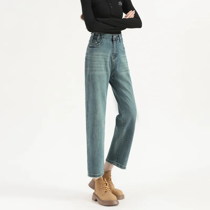 FAWENXIANGZI Jeans Women's Blue-2