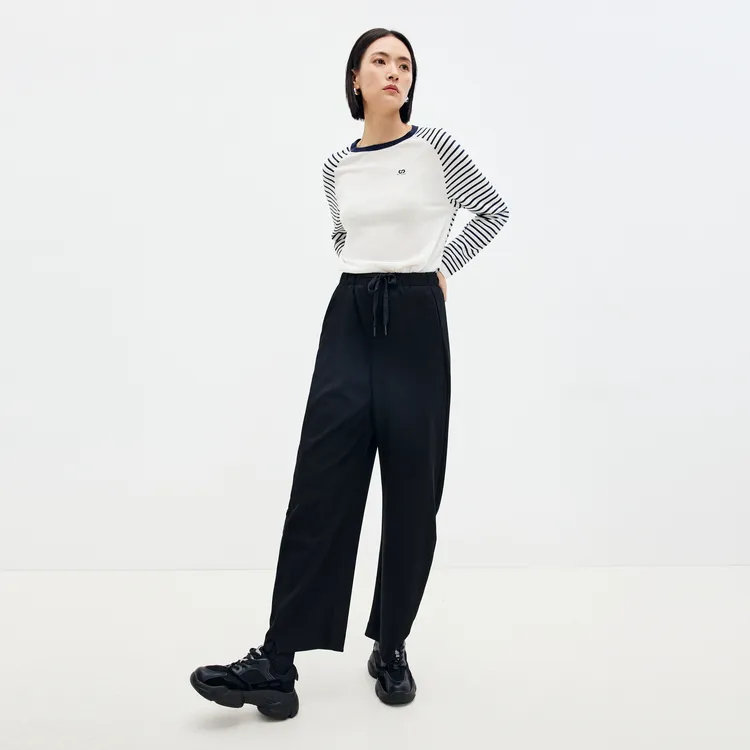 SHUIYUNJIAN Sweater Women's Raw White Strips-4