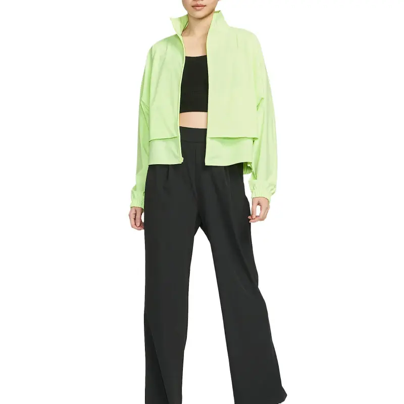 Nike Dri Fit Jacket Women's Fluorescent Yellow Green-2