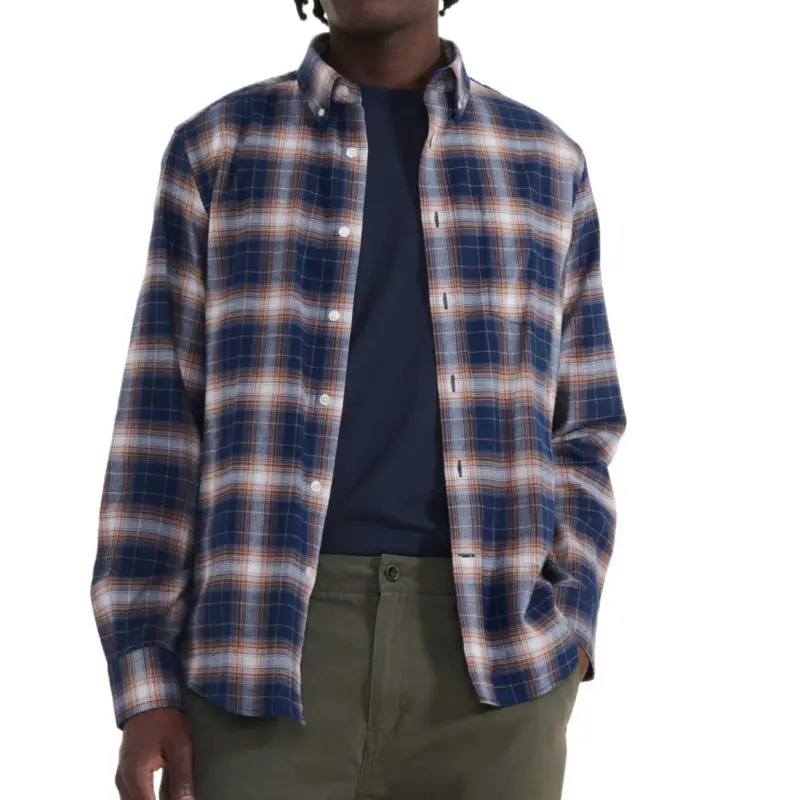 AIGLE Flanel Check Long Sleeve Shirt Men's-15