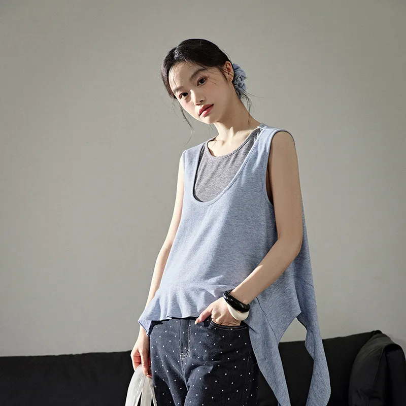 KUOSE T Shirts Women's Light Blue-6