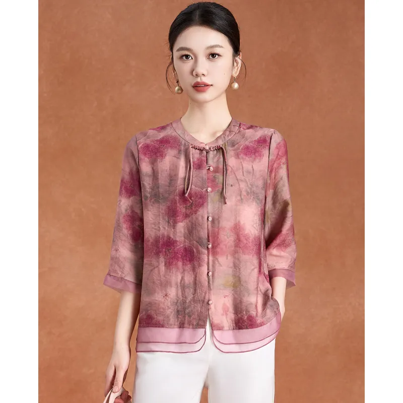 Mylan Shirts Women's Pink Tencel Not Included-6