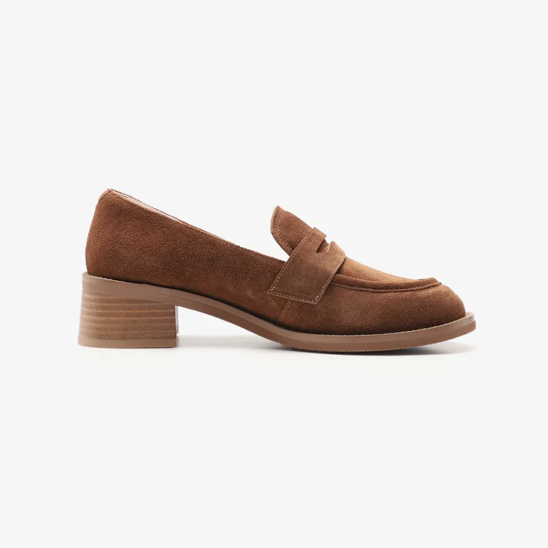LE SAUNDA Loafers Women's Apricot Pink/Coffee Brown-7