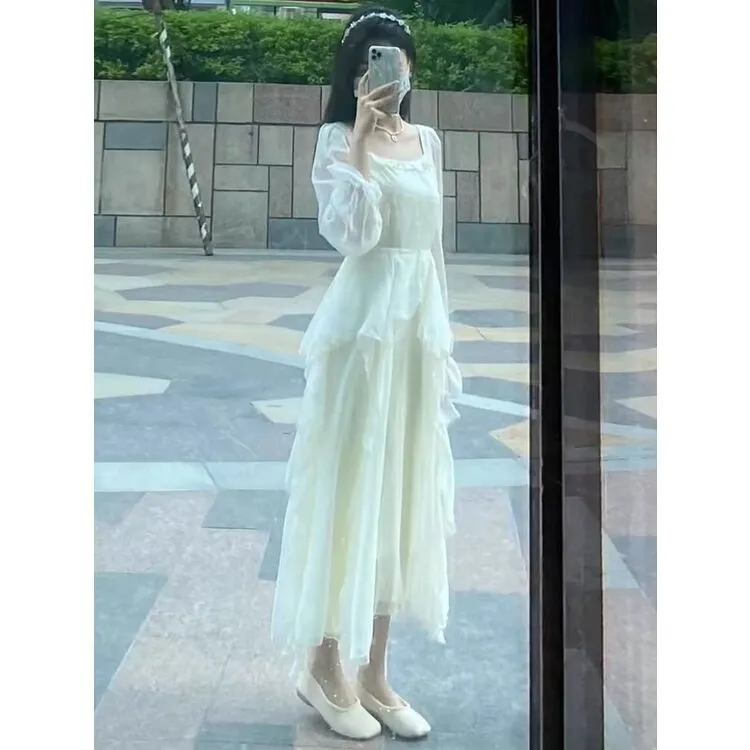 XIANSINIAO Long Sleeved Dress Women's-1