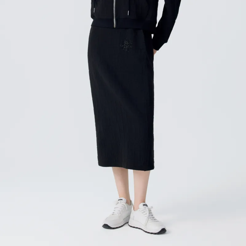 TCH Casual Long Skirt Women's Black-4