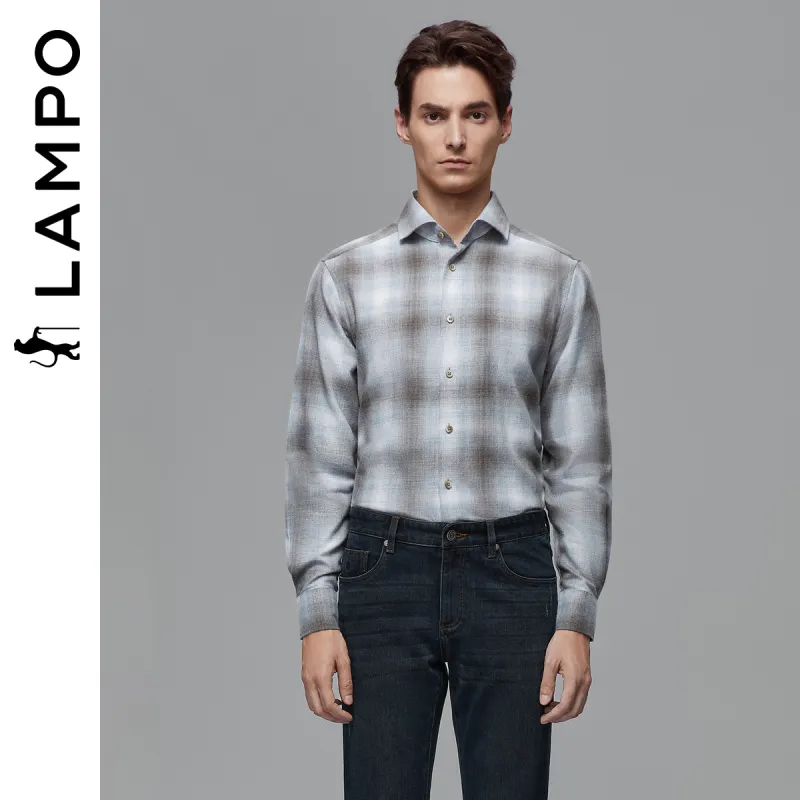 LANBAO Shirts Men Medium Gray-1