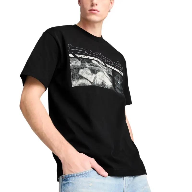 PUMA GRAPHICS T Shirt Men's Black-2