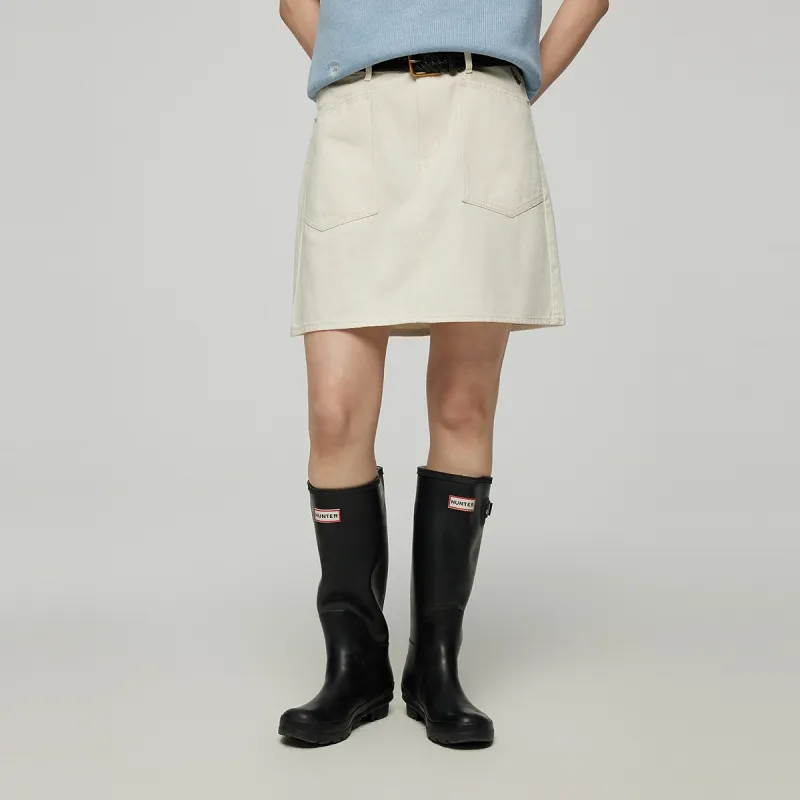 Teenie Weenie Casual Short Skirts Women's Ivory White-4